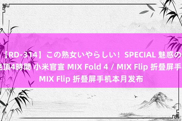 【RD-314】この熟女いやらしい！SPECIAL 魅惑の熟女10人絶頂4時間 小米官宣 MIX Fold 4 / MIX Flip 折叠屏手机本月发布