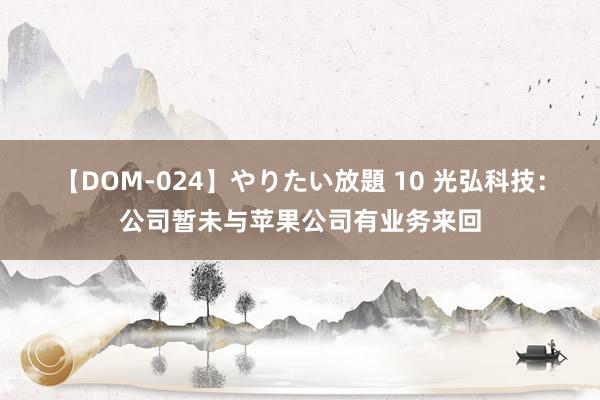 【DOM-024】やりたい放題 10 光弘科技：公司暂未与苹果公司有业务来回