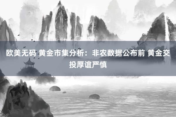 欧美无码 黄金市集分析：非农数据公布前 黄金交投厚谊严慎