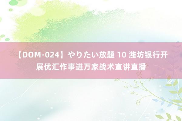 【DOM-024】やりたい放題 10 潍坊银行开展优汇作事进万家战术宣讲直播