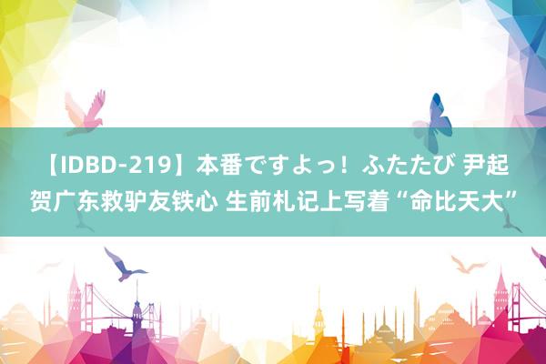 【IDBD-219】本番ですよっ！ふたたび 尹起贺广东救驴友铁心 生前札记上写着“命比天大”