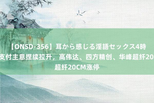 【ONSD-356】耳から感じる淫語セックス4時間 跨境支付主意捏续拉升，高伟达、四方精创、华峰超纤20CM涨停