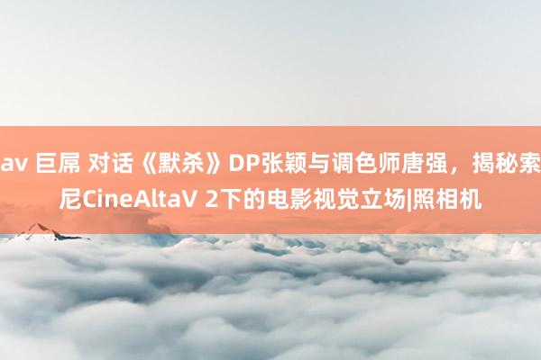 av 巨屌 对话《默杀》DP张颖与调色师唐强，揭秘索尼CineAltaV 2下的电影视觉立场|照相机