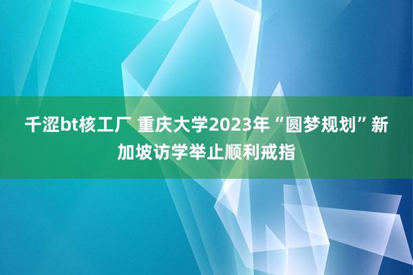 千涩bt核工厂 重庆大学2023年“圆梦规划”新加坡访学举止顺利戒指