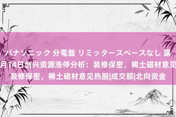 パナソニック 分電盤 リミッタースペースなし 露出・半埋込両用形 10月14日创兴资源涨停分析：装修保密，稀土磁材意见热股|成交额|北向资金